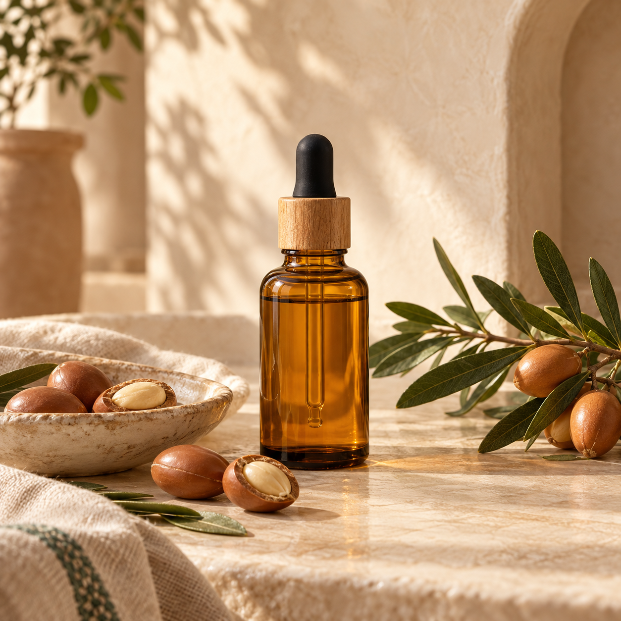 Huile d’argan cosmétique non torréfiée